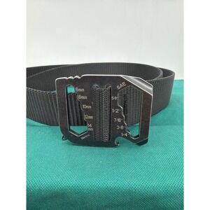 Bison Designs Kooltool Belt Mens Large Black Nylon Multitool Buckle Made in USA